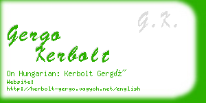 gergo kerbolt business card